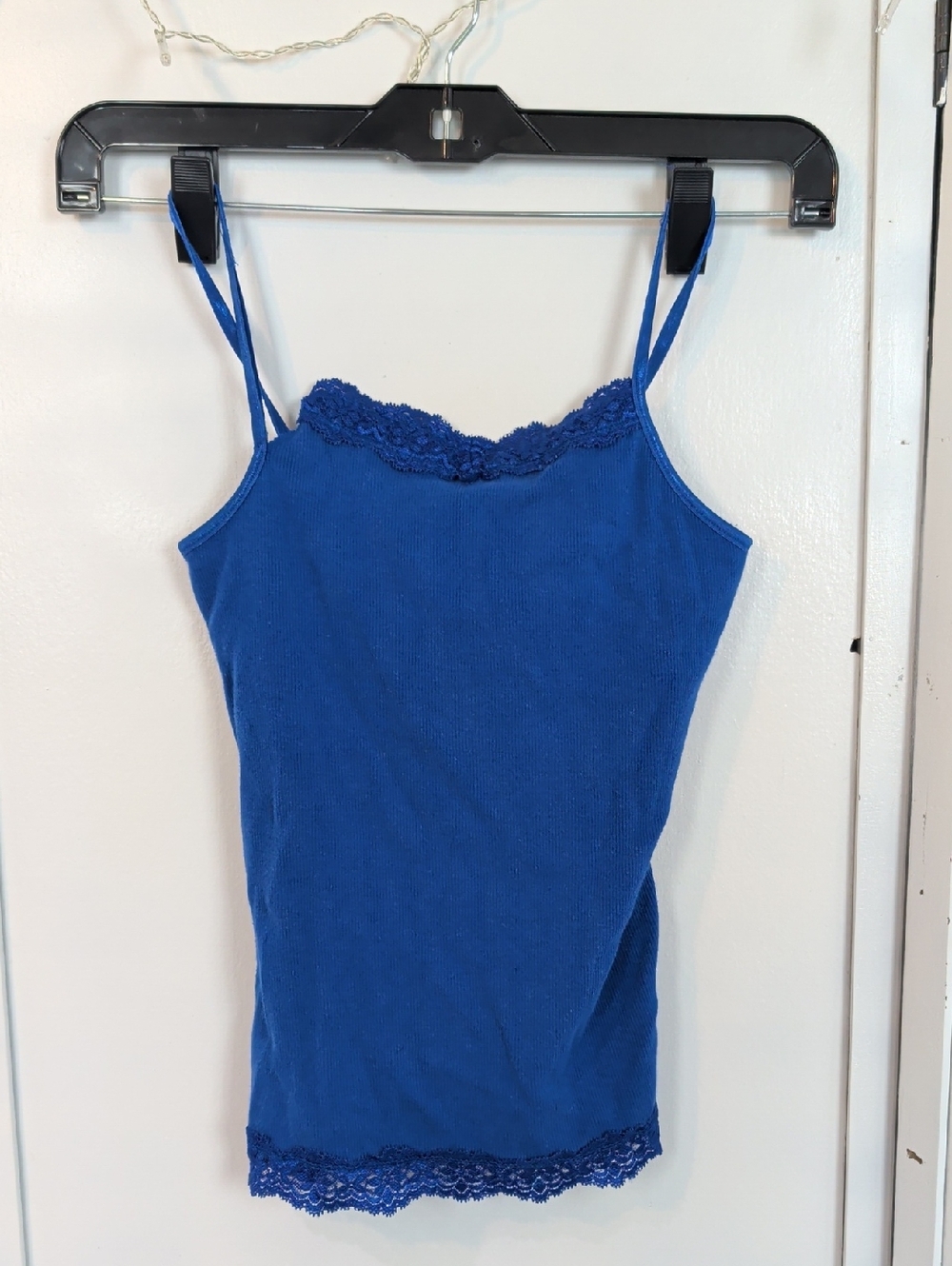 Faded Glory Royal Blue Lace-Trim Camisole